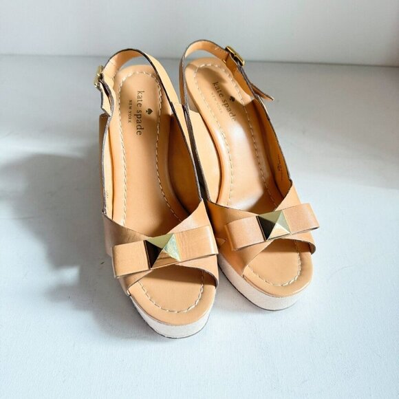 Kate Spade Light Beige wedge heel Sandals 7.5 - Picture 4 of 11